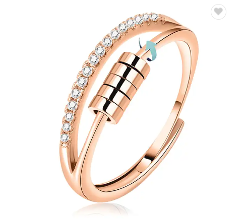 Rose Gold - 925 Sterling Silver -  Fidget Ring